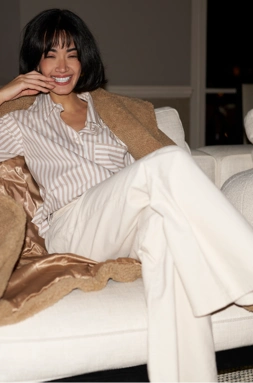 Pantalon en Velours Côtelé