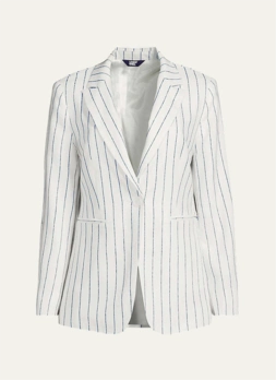 Blazer en lin et viscose