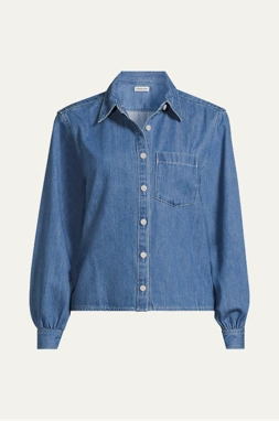 Chemise Écourtée en Jean
