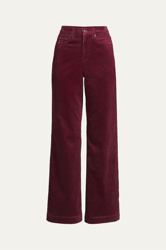 Pantalon Large en Velours Côtelé