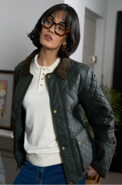 Veste Matelassée en Coton Ciré